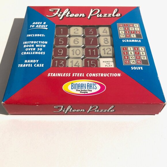 vintage Fifteen Puzzle Stainless Steel Handy Case Instruction Book 019275049003 - Picture 3 of 10